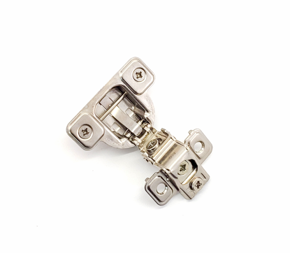 Picture of Salice 1 3/8" Overlay Dowel Mounting Hinge - (3 Cam) in Nickel for 106° Opening Angle