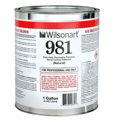 Picture of Wilsonart 981 Reduced Deflection Spray Grade Contact Adhesive